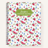 Watermeloen Aangepaste Favoriete Ontvangers Notitieboek (Voorkant)