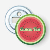 Watermeloen Achtergrond Flesopener Button Flesopener (Voorkant)
