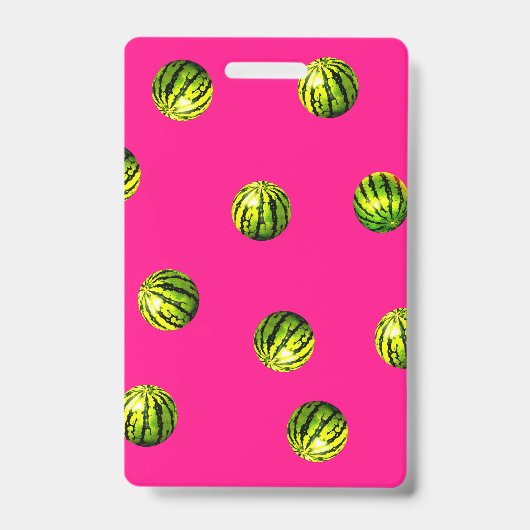 Watermeloen achtergrond roze badge (Voorzijde)