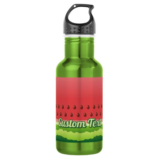 Watermeloen Achtergrond RVS Waterfles (Voorkant)