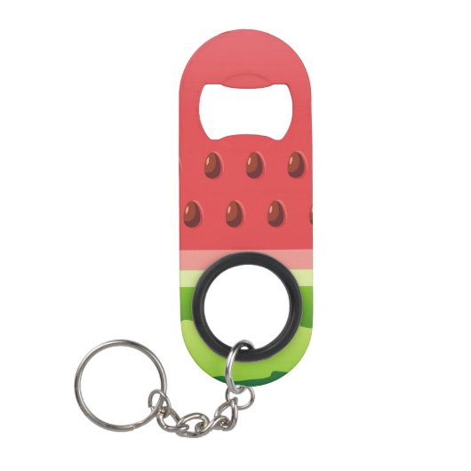 Watermeloen Achtergrond Sleutelhanger Fles Opener Mini Flessenopener (Voorkant)