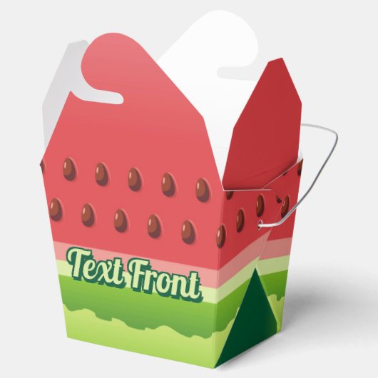 Watermeloen Achtergrond voor voettekst Bedankdoosjes (Geopend)