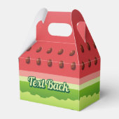 Watermeloen Achtergrond voor voettekst Bedankdoosjes (Achterkant)