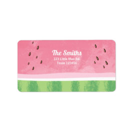 Watermeloen Adres Etiket Melon Party Fruit Summer