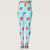 Watermeloen afdrukken leggings (Voorkant)