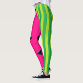 Watermeloen Afdrukken Leggings Roze Groen Zwart (Links)