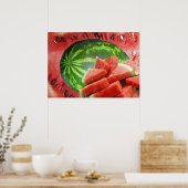 Watermeloen afdrukken poster (Keuken)