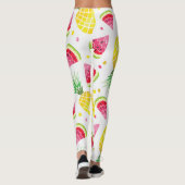Watermeloen Ananas Zomer Naadloze Print Leggings (Achterkant)