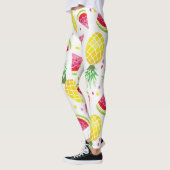 Watermeloen Ananas Zomer Naadloze Print Leggings (Links)
