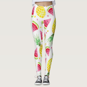 Watermeloen Ananas Zomer Naadloze Print Leggings