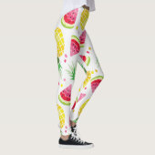 Watermeloen Ananas Zomer Naadloze Print Leggings (Rechts)