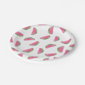 Watermeloen aquarel party bord (Gekanteld)