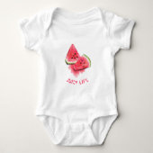 Watermeloen Baby Bodysuit Funny - aangepaste tekst (Voorkant)