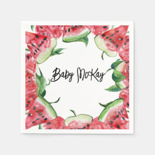 Watermeloen Baby Meisje Douche Servetten
