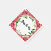 Watermeloen Baby Meisje Douche Servetten (Hoek)