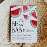Watermeloen Baby Q Baby shower Kaart<br><div class="desc">Watermeloen BBQ Baby shower uitnodiging. Klaar om gepersonaliseerd te worden door jou!</div>