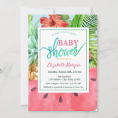 Watermeloen, Baby shower ananaspalmbladeren Kaart (Voorkant)