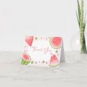 Watermeloen Baby Shower Bedankkaart (Voorkant)