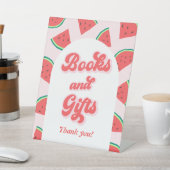 Watermeloen Baby shower Boeken en Cadeau Reclamebord Met Voetstuk (Insitu)