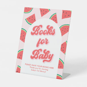 Watermeloen Baby shower Boeken voor Baby Reclamebord Met Voetstuk