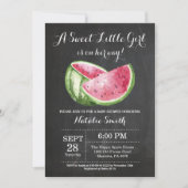 Watermeloen Baby shower Invitation Chalkboard Kaart (Voorkant)