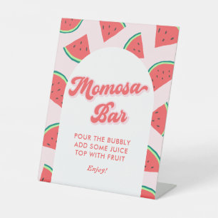 Watermeloen Baby shower Momosa Bar Reclamebord Met Voetstuk