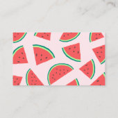 Watermeloen Baby shower Raad eens hoeveel spel Informatiekaartje (Achterkant)