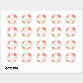 Watermeloen Baby Shower Ronde Sticker (Vel)