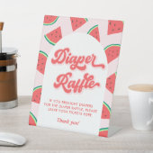 Watermeloen Baby shower Spel Luier Raffle Reclamebord Met Voetstuk (Insitu)