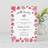 Watermeloen Baby shower Summer Fruit Baby shower Kaart (Staand voorkant)