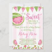 Watermeloen Baby shower Uitnodiging Uitnodiging Ro (Voorkant)