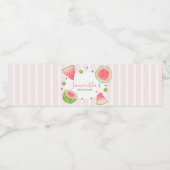 Watermeloen Baby Shower Waterfles Etiket (Enkel label)