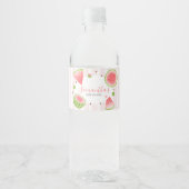 Watermeloen Baby Shower Waterfles Etiket (Voorkant)