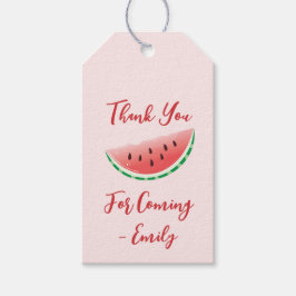 Watermeloen bedankingskaartjes cadeaulabel