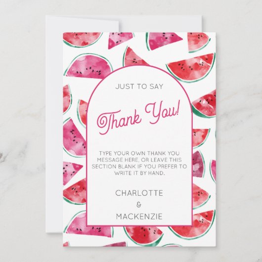 Watermeloen Bedankkaart (Voorkant)
