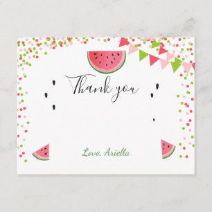 Watermeloen bedankkaart Een in een meloen Zomer