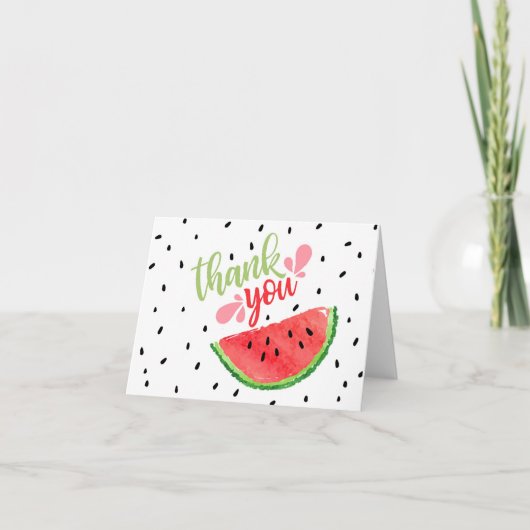 Watermeloen bedankkaart - rood (Voorkant)