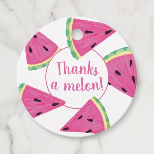 Watermeloen Bedankt een meloen Bedankjes Labels (Voorkant)