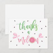 Watermeloen Bedankt een meloen bedankkaart (Voorkant / Achterkant)