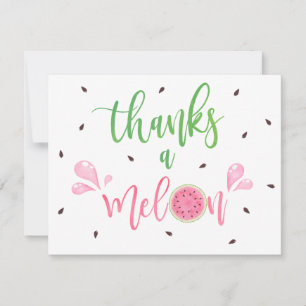 Watermeloen Bedankt een meloen bedankkaart