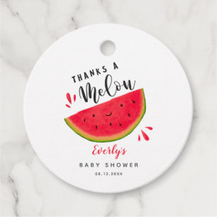 Watermeloen Bedankt Een meloen Zomer Baby shower Bedankjes Labels