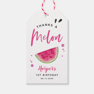 Watermeloen Bedankt Een Melon Girl's Birthday Part Cadeaulabel