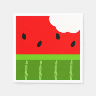 Watermeloen Bijt Servet