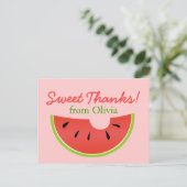 Watermeloen Bite Sweet Bedankt Briefkaart (Staand voorkant)