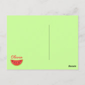 Watermeloen Bite Sweet Bedankt Briefkaart (Achterkant)