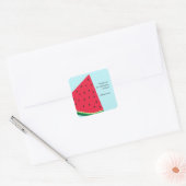 Watermeloen Blauw Leuk Zomerfeest Favor Vierkante Sticker (Envelop)