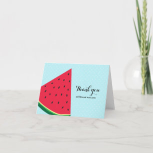 Watermeloen Blauw Leuke Zomer Fruit Vouw Dank U Bedankkaart