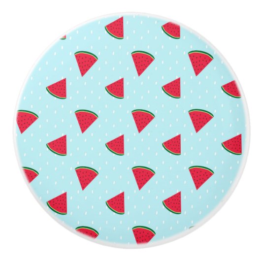 Watermeloen Blauwe Pret Zomer Fruit Keramische Knop (Voorkant)