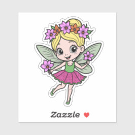 Watermeloen Bloem Fee Sticker