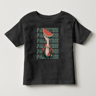 Watermeloen, bloemen en vrij Palestina Herhaal Kinder Shirts